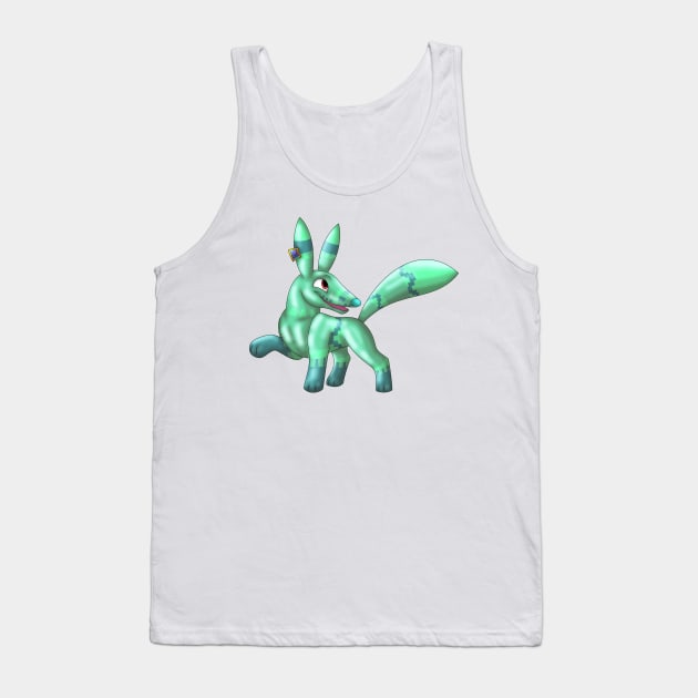 Pinartic Pretztail: Green Tank Top by spyroid101